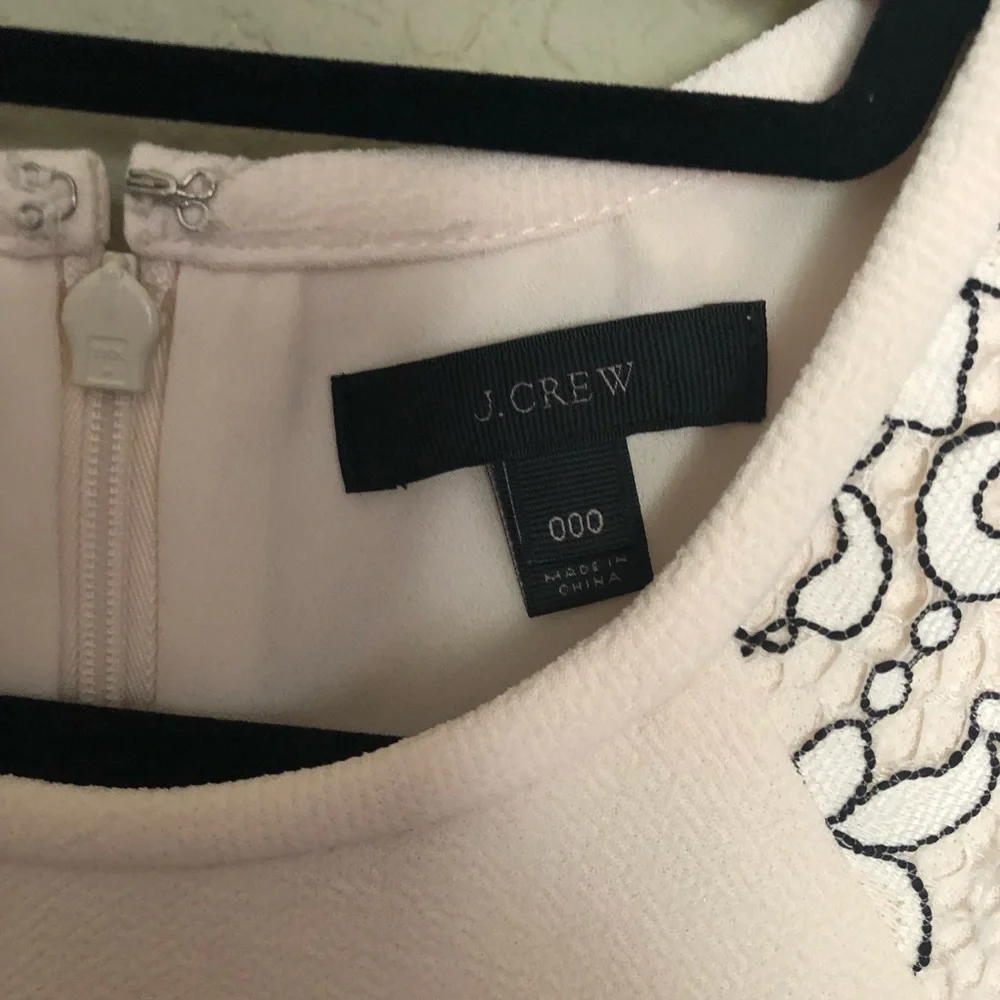 J.Crew cream ivory shift dress lace cap sleeves